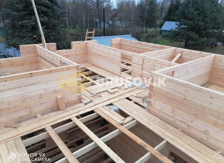 Дом 9х10м с террасой 2,5х10м из профилированного бруса 145х195мм г. Кимры, Тверская область