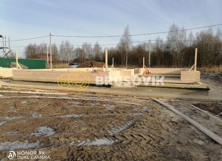 Дом 12х12м с шатровой крышей из профилированного бруса 145х195мм в д. Верхние Велеми, Серпуховской район, Московская область