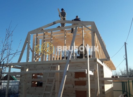 Дом 6х8 м из профилированного бруса 145х145 мм в Ивантеевке