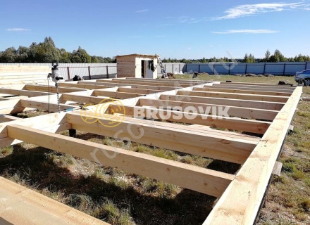 Дом из обрезного бруса 150х150 мм по индивидуальному проекту 