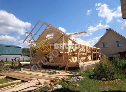 Дом из проф. бруса 145х145 мм по индивидуальному проекту