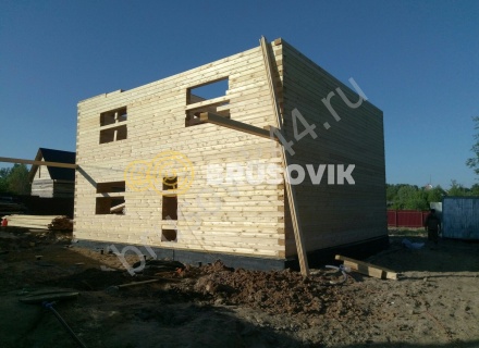 Дом по индивидуальному проекту из профилированного бруса 145х195 мм