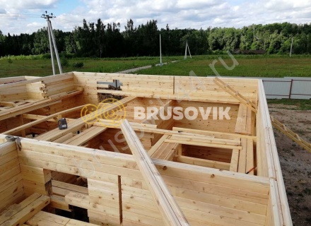 Дом из профилированного бруса 145х145 мм по индивидуальному проекту