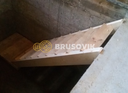 Дом 7х13 м с беседкой из обрезного бруса 150х200 мм в Московской области