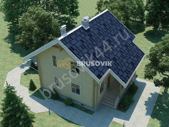 Проект №50 дома из бруса 8x9