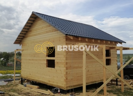 Дом 6х6м по индивидуальному проекту профилированного бруса 145х145мм в д. Яковлево, Тутаевский район, Ярославская область