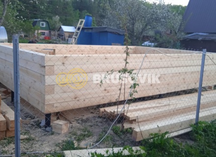 Дом 6х6м из обрезного бруса 150х150мм по индивидуальному проекту в с. Бибирево, Ивановский район