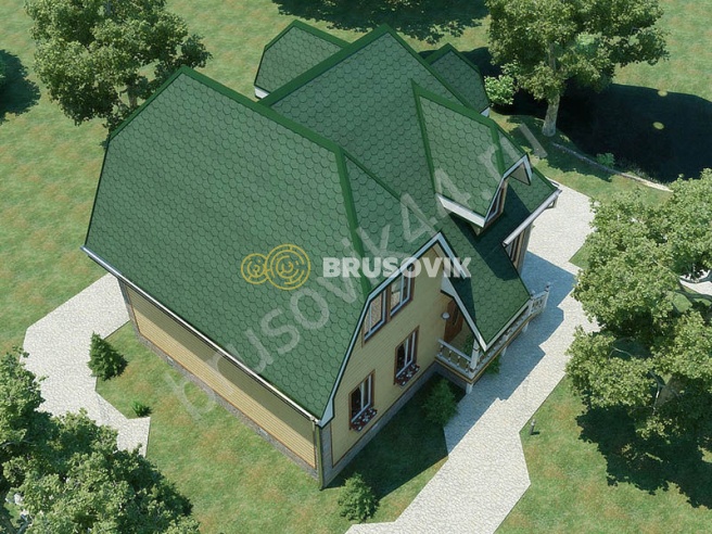 Проект №42 дома из бруса 9,2х9,5