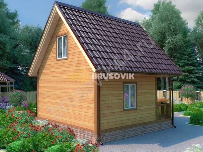 Проект №15 баня из бруса 6х6