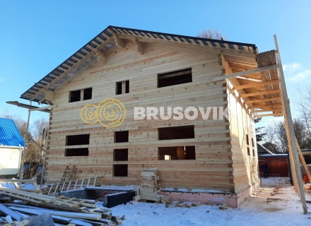 Дом 9,5х10,5 м из профилированного бруса 145х145 мм. СНТ Дружба, Одинцовский городской округ Московская область