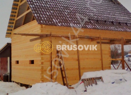 Дом по проекту заказчика из профилированного бруса 145х145 мм