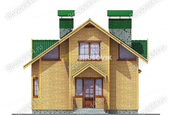 Проект №7 дома из бруса 8х11