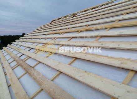 Дом из обрезного бруса 150х150 мм по индивидуальному проекту 