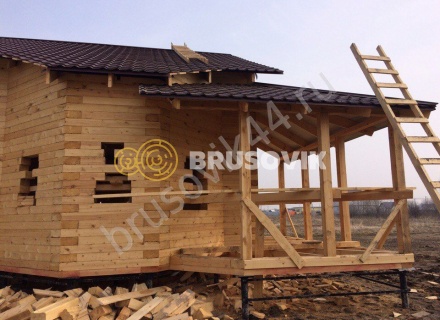 Дом из бруса по проекту № 6