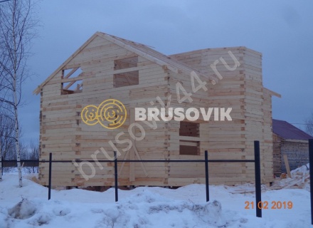 Дом из обрезного бруса 150х150 мм по проекту №67