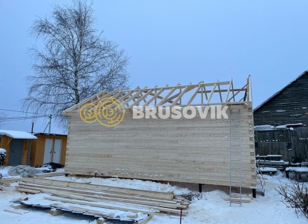 Дом 6х9м из профилированного бруса 145х145мм по индивидуальному проекту в д. Исады, Любимский р-н., Ярославская область