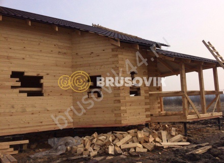 Дом из бруса по проекту № 6