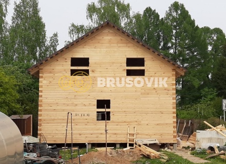 Дом 8х11 м из профилированного бруса 145х195 мм в д. Красные Орлы, городской округ Чехов, Московская область