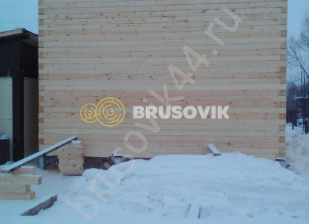 Дом по проекту заказчика из профилированного бруса 145х145 мм