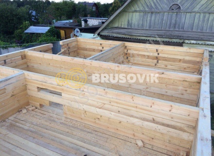 Дом из бруса по проекту заказчика