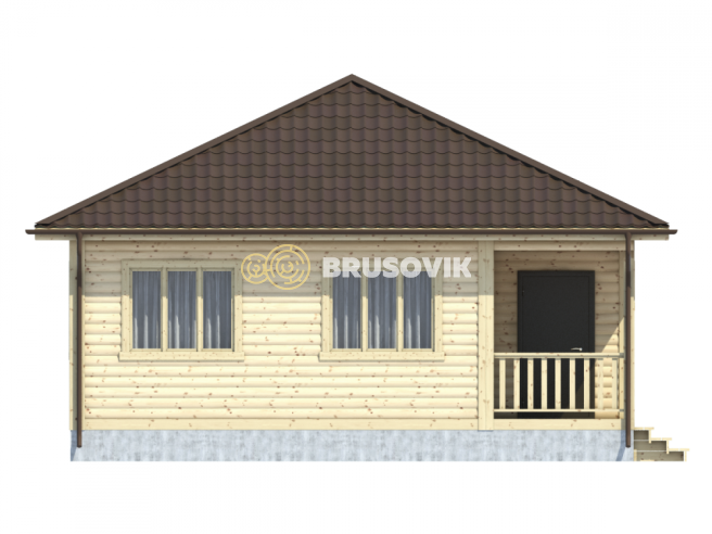 Проект №91 дома из бруса 8х8