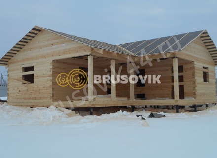 Баня из профилированного бруса 145х145 мм. по проекту № 7