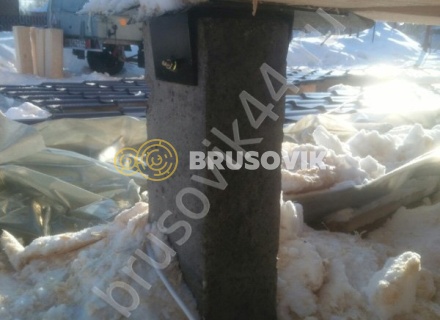 Дом 9,4х9,5 м по проекту № 1 из обрезного бруса 150х150 мм