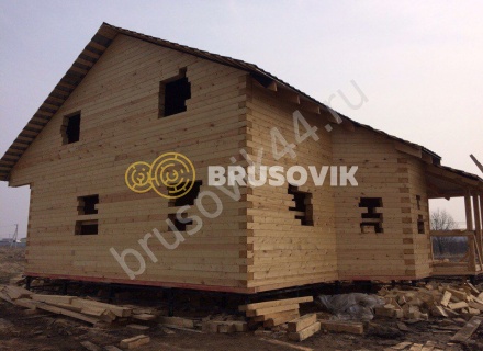 Дом из бруса по проекту № 6