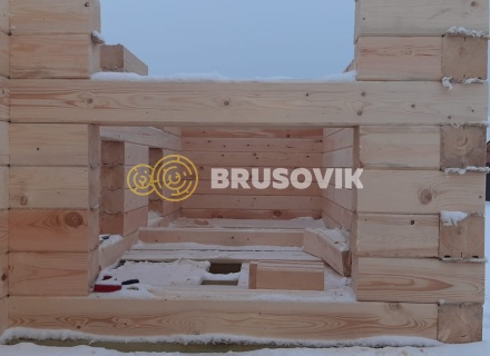 Баня 6х6м по проекту №15 из профилированного бруса 145х145мм в д. Глазово, Можайский район, Московская облать