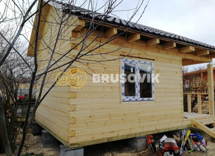 Баня 6х4 м из профилированного бруса 145х145 мм в с. Кудиново, Богородский городской округ, Московская область