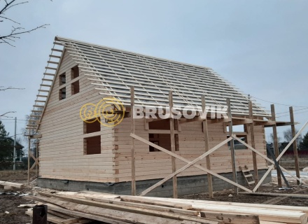 Дом 8х9 м из профилированного бруса по проекту № 21 в д. Соболево, городской округ Ликино-Дулёво, МО