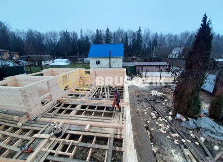 Дом 9,5х10,5 м из профилированного бруса 145х145 мм. СНТ Дружба, Одинцовский городской округ Московская область