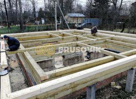 Двухэтажный дом 9х10 м из профилированного бруса 145х195 мм в СНТ Шараповские сады, городской округ Серпухов, Московская область