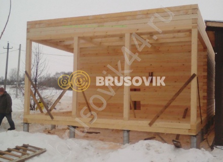 Дом по проекту заказчика из профилированного бруса 145х145 мм