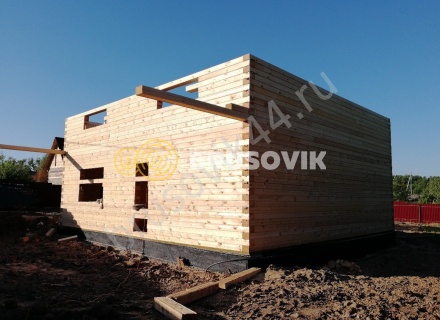 Дом по индивидуальному проекту из профилированного бруса 145х195 мм