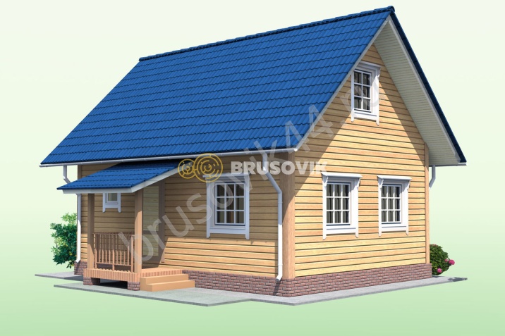 Проект №34 дома из бруса 6х8