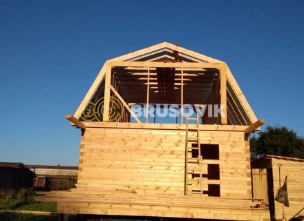 Дом 6х9 м из профилированного бруса 145х145 мм в деревне Соловачево, Ухоловский район, Рязанская область