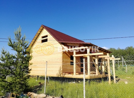 Дом 6х9 м из профилированного бруса 145х145 мм в коттеджном посёлке Барсово, д. Малые Петрищи, городской округ Щёлково, Московская область