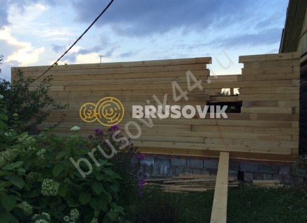 Дом из бруса по проекту заказчика