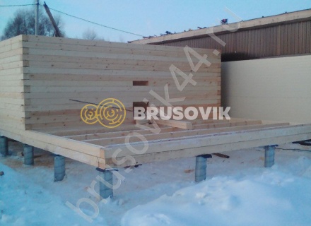 Дом по проекту заказчика из профилированного бруса 145х145 мм