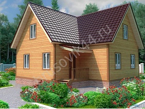 Проект №74 дома из бруса 9х9