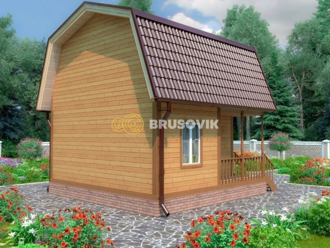 Проект №77 дома из бруса 6х6