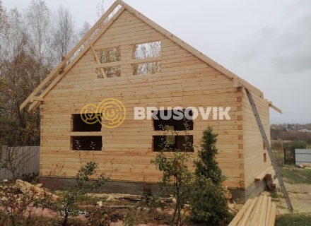 Дом 8х8м из профилированного бруса 145х145мм по индивидуальному проекту в д. Марьинка, Воскресенский р-н., Московская область