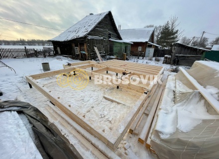 Дом 6х9м из профилированного бруса 145х145мм по индивидуальному проекту в д. Исады, Любимский р-н., Ярославская область