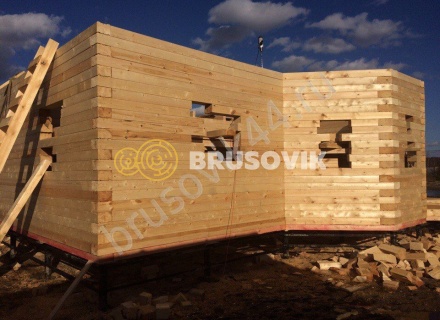 Дом из бруса по проекту № 6