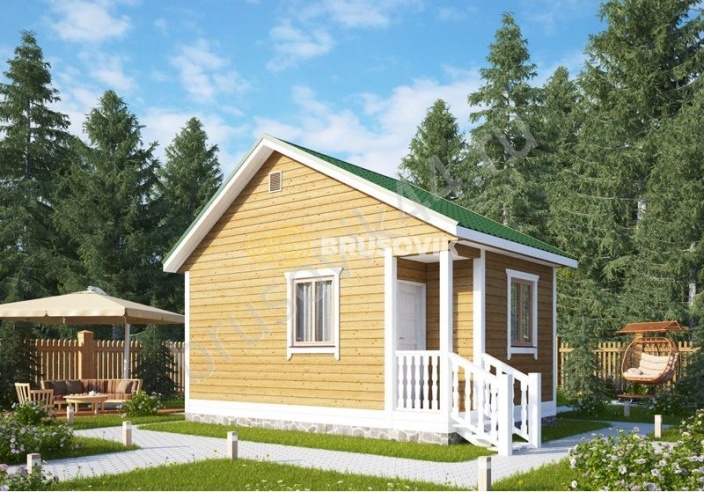 Проект №11 баня из бруса 6х4