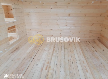 Дом 6х8м по проекту №24 из профилированного бруса 145х145 мм в СНТ Резинотехника-2, г. Ярославль.