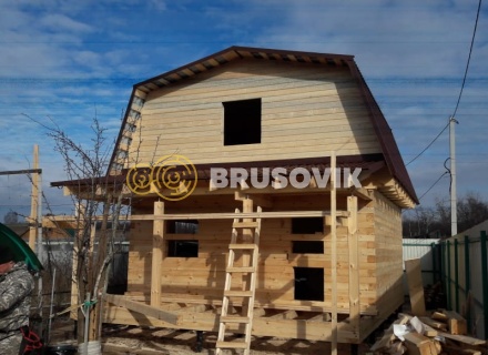 Дом 6х8 м из профилированного бруса 145х145 мм в Ивантеевке