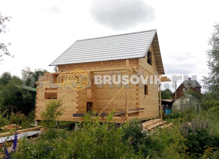 Баня 6х8 м из сухого профилированного бруса 145х145 мм по проекту №3 в Московской области