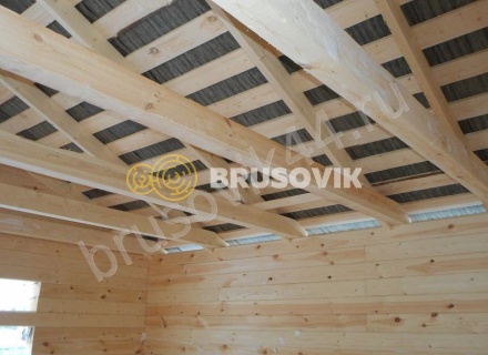 Баня из профилированного бруса 145х145 мм. по проекту № 7